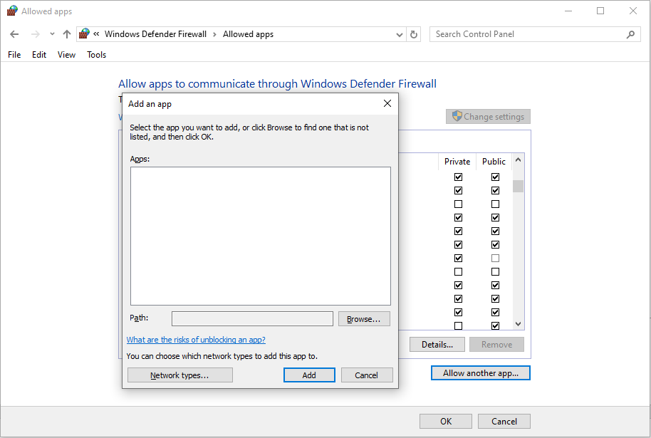 add the VPN software to the whitelist of Windows Firewall