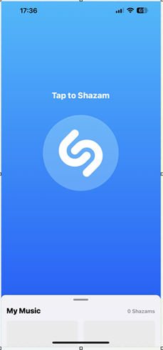 tap to shazam