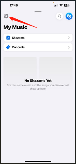 tap on the Settings icon