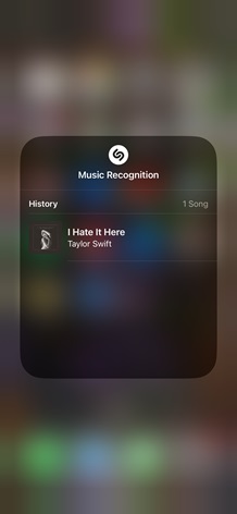 find the former Shazams in the History View