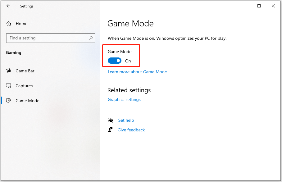 Open Game Mode