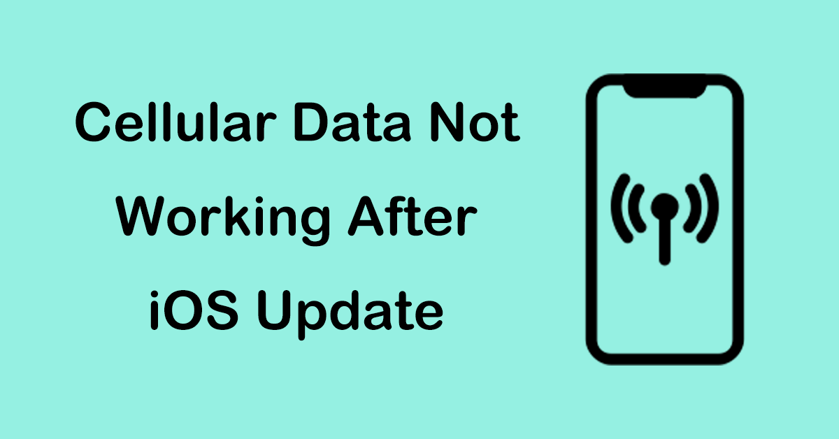 Best 6 Methods on Cellular Data Not Working After iOS Update
