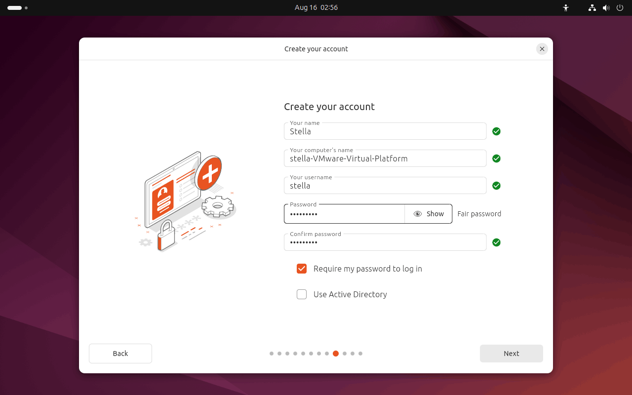 create your account